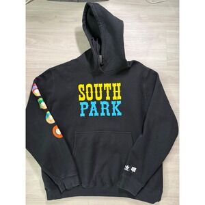 Adidas South Park Mens Black Graphic Hoodie Pullover 2XL Stan Kyle Cartman Kenny